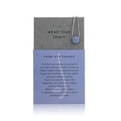 Be Free - Sterling Silver Box Chain Necklace with Blue Pendant