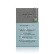 BE LOVE - Sterling Silver Ball Chain Necklace with Green Pendant