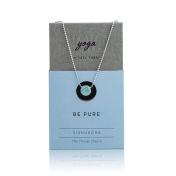 BE PURE - Sterling Silver Ball Chain Necklace with Light Blue Pendant