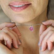 BE STRONG - Necklace with Red Pendant