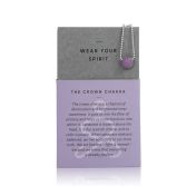 JUST BE - Sterling Silver Ball Chain Necklace with Purple Pendant