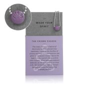 JUST BE - Sterling Silver Ball Chain Necklace with Purple Pendant
