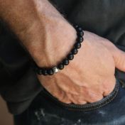 Be Strong Black Onyx Men Bracelet