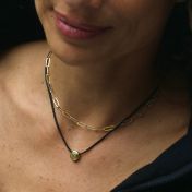 18K Gold Plated Paper Clip Necklace