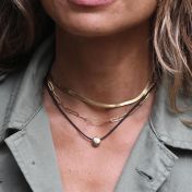 18K Gold Plated Paper Clip Necklace