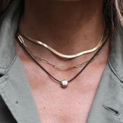 Be Strong Black Cord with 14K Gold Vermeil Pendant