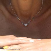 Magic Pearl and Colorful beads silver Necklace