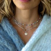 Be Creative - Yoga Pose & Mantra Sterling Silver Bold Link Necklace