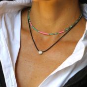 Be Strong Black Cord with Sterling Silver Pendant