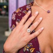 JUST BE Ring (sterling silver) - Crown Chakra - Lotus Pose