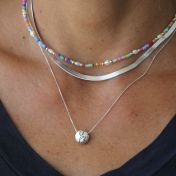 Be Strong - Sterling Silver Pendant Box Chain Necklace