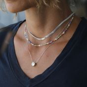 Be Strong - Sterling Silver Pendant Box Chain Necklace