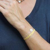 Be brave - Yellow Woven Sterling Silver Bracelet