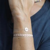 Be creative - Orange Woven Sterling Silver Bracelet