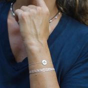 Be creative - Orange Woven Sterling Silver Bracelet