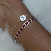 Be Strong - Red Woven Sterling Silver Bracelet