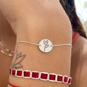 Be Strong - Red Woven Sterling Silver Bracelet