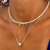 Be Strong - Sterling Silver Pendant Box Chain Necklace