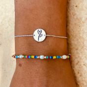 Colorful beads and Pearl Bracelet