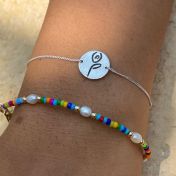 Colorful beads and Pearl Bracelet