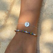 Colorful beads and Pearl Bracelet