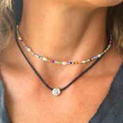 Just Be Black Cord with Sterling Silver Pendant