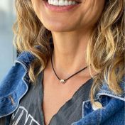 Just Be Black Cord with Sterling Silver Pendant