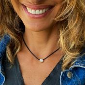 Just Be Black Cord with Sterling Silver Pendant