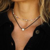 Be Strong Black Cord with Sterling Silver Pendant