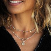Colorful beads and Pearl Necklace