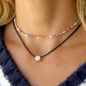 Be Strong Black Cord with Sterling Silver Pendant