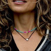 Be Strong Black Cord with Sterling Silver Pendant