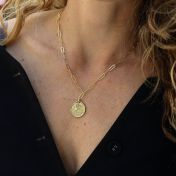 Be Strong Medallion - 18K Gold Plated Bold Link Necklace