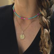 Be Strong Medallion - 18K Gold Plated Bold Link Necklace