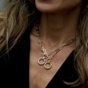 Paperclip Mantra Necklace in Sterling Silver