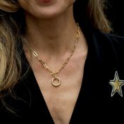 Paperclip Mantra Necklace in18K Gold Plated 