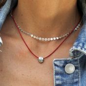 Be Strong Red Cord with Sterling Silver Pendant