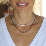 Be Strong Black Cord with Sterling Silver Pendant