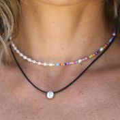 Be Strong Black Cord with Sterling Silver Pendant