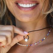 BE FREE - Black Cord with Sterling Silver Pendant