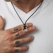 Men's BE FREE - Ensō Sterling Silver Pendant