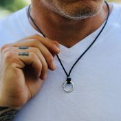 Men's BE FREE - Ensō Sterling Silver Pendant