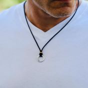Men's BE BRAVE - Ensō Sterling Silver Pendant