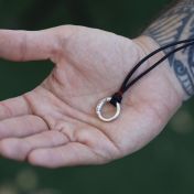 Men's BE STRONG - Ensō Sterling Silver Pendant