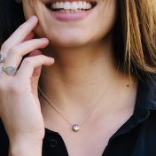 BE CREATIVE - Sterling Silver Pendant Ball Chain Necklace