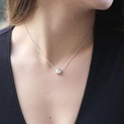 BE PURE - Sterling Silver Pendant Ball Chain Necklace