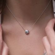 Be Strong - Sterling Silver Pendant Ball Chain Necklace