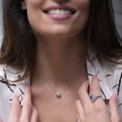 Be Strong - Sterling Silver Pendant Ball Chain Necklace