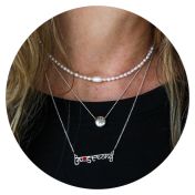 Be Strong - Sterling Silver Pendant Ball Chain Necklace