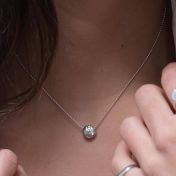 Be Strong - Sterling Silver Pendant Ball Chain Necklace